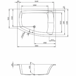 Hoesch Largo Eck-Badewanne 180 X 130 Cm Rechte Ausführung