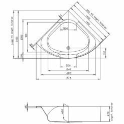 Hoesch Spectra Eck-Badewanne 140 X 140 Cm Ohne Schürze