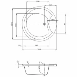 Hoesch Orlando Rund-Badewanne 160 Cm