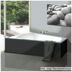Hoesch Largo Trapez-Badewanne 180 X 140 Cm Linke Ausführung, Mit Glasverkleidung