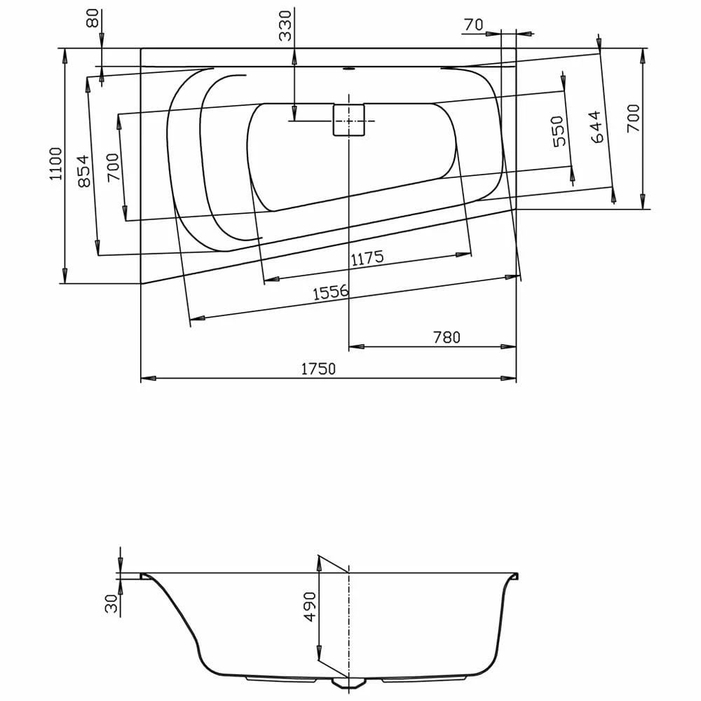 Hoesch Thasos Eckbadewanne 175 X 110 Cm Linke Ausführung, 4 LED Scheinwerfern, InvisibleSound 6 Hoesch Thasos Eckbadewanne 175 X 110 Cm Linke Ausführung, 4 LED Scheinwerfern, InvisibleSound – Bild 4