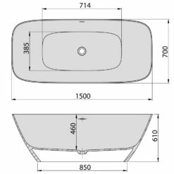 Hoesch Lasenia Oval-Badewanne 150 X 70 Cm Freistehend -Badezimmer Verkaufs-Shop hersteller hoesch badewannen whirlpools freistehende lasenia 2114974
