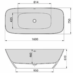 Hoesch Lasenia Oval-Badewanne 160 X 75 Cm Freistehend -Badezimmer Verkaufs-Shop hersteller hoesch badewannen whirlpools freistehende lasenia 2114980