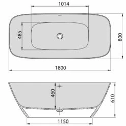 Hoesch Lasenia Oval-Badewanne 180 X 80 Cm Freistehend -Badezimmer Verkaufs-Shop hersteller hoesch badewannen whirlpools freistehende lasenia 2114986