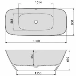 Hoesch Lasenia Oval-Badewanne 180 X 90 Cm Freistehend -Badezimmer Verkaufs-Shop hersteller hoesch badewannen whirlpools freistehende lasenia 2114989
