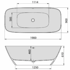 Hoesch Lasenia Oval-Badewanne 190 X 90 Cm Freistehend -Badezimmer Verkaufs-Shop hersteller hoesch badewannen whirlpools freistehende lasenia 2114992