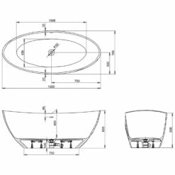 Hoesch Namur Oval-Badewanne 150 X 70 Cm Freistehend -Badezimmer Verkaufs-Shop hersteller hoesch badewannen whirlpools freistehende namur 1027426