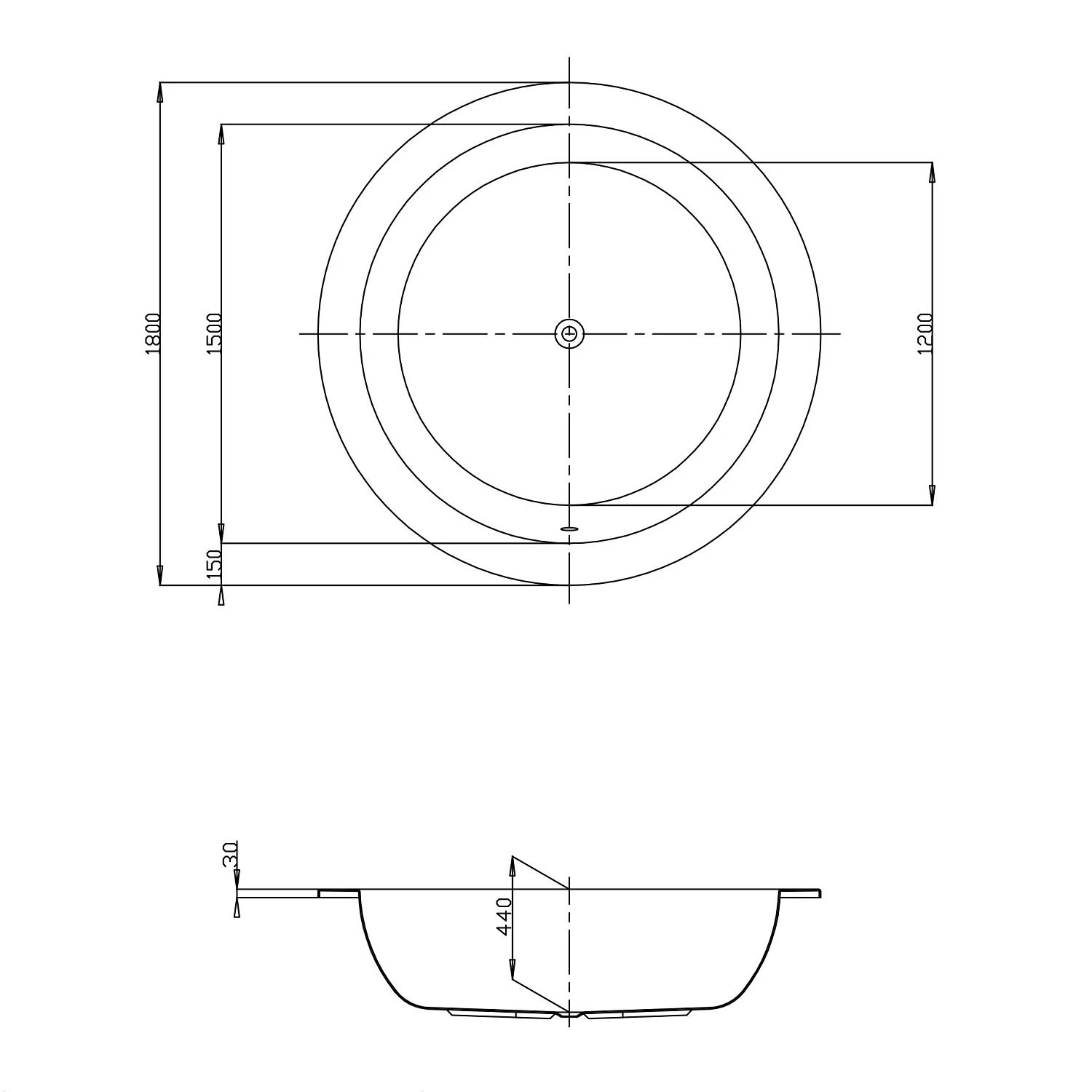 Hoesch Michael Graves Dreamscape 180 Cm Rund-Badewanne Mit Whirlsystem Reviva II Air Mit 6 Whirl- 20 Airdüsen Und Farblichtwechler 3 Hoesch Michael Graves Dreamscape 180 Cm Rund-Badewanne Mit Whirlsystem Reviva II Air Mit 6 Whirl- 20 Airdüsen Und Farblichtwechler – Bild 2