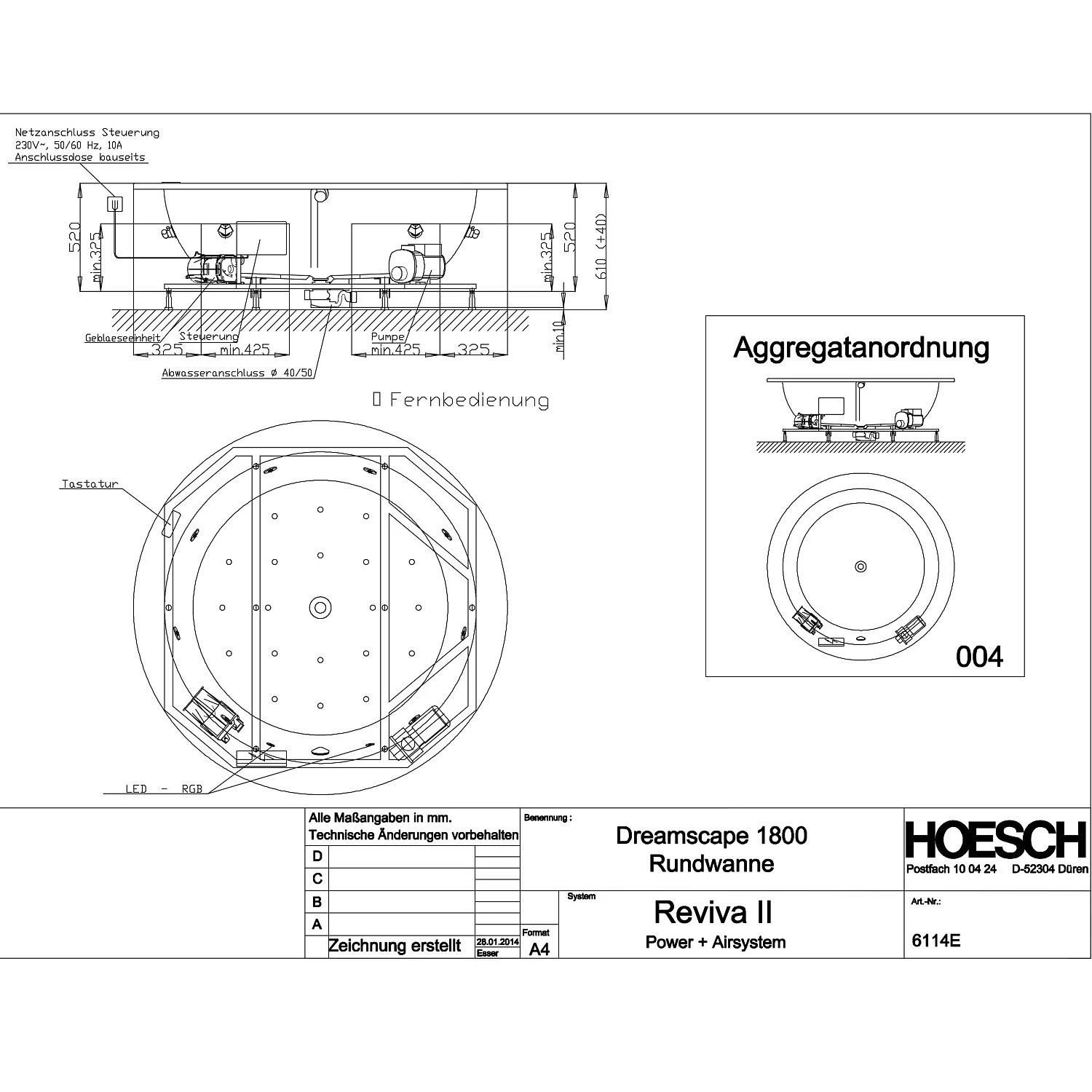 Hoesch Michael Graves Dreamscape 180 Cm Rund-Badewanne Mit Whirlsystem Reviva II Air Mit 6 Whirl- 20 Airdüsen Und Farblichtwechler 4 Hoesch Michael Graves Dreamscape 180 Cm Rund-Badewanne Mit Whirlsystem Reviva II Air Mit 6 Whirl- 20 Airdüsen Und Farblichtwechler – Bild 3