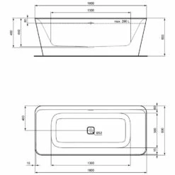 Ideal Standard Tonic II Freistehende-Körperform-Badewanne 180 X 80 Cm, Inkl. Ab- Und Überlauflaufgarnitur 5 Ideal Standard Tonic II Freistehende-Körperform-Badewanne 180 X 80 Cm, Inkl. Ab- Und Überlauflaufgarnitur -Badezimmer Verkaufs-Shop hersteller ideal standard badewannen premium tonic 819822