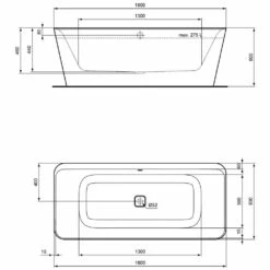 Ideal Standard Tonic II Freistehende-Körperform-Badewanne 180 X 80 Cm, Inkl. Ab- Und Überlauflaufgarnitur Und Wannenfüllfunktion 5 Ideal Standard Tonic II Freistehende-Körperform-Badewanne 180 X 80 Cm, Inkl. Ab- Und Überlauflaufgarnitur Und Wannenfüllfunktion -Badezimmer Verkaufs-Shop hersteller ideal standard badewannen premium tonic 819823