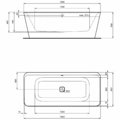 Ideal Standard Tonic II Freistehend Körperform-Badewanne 180 X 80 Cm, Inkl. Ab- Und Überlaufgarnitur 5 Ideal Standard Tonic II Freistehend Körperform-Badewanne 180 X 80 Cm, Inkl. Ab- Und Überlaufgarnitur -Badezimmer Verkaufs-Shop hersteller ideal standard badewannen tonic ii 2934685