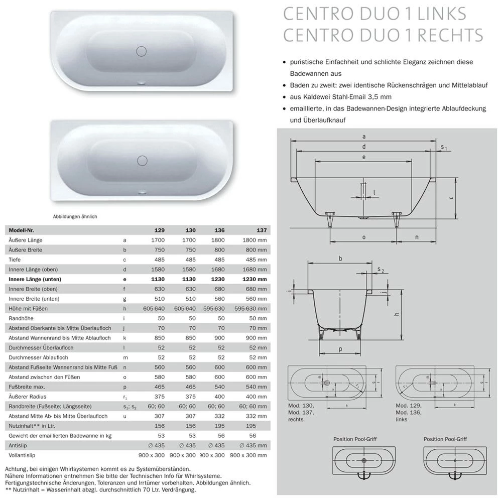 Kaldewei Centro Duo 1 Rechts 130 Eckbadewanne 170 X 75 Cm 3 Kaldewei Centro Duo 1 Rechts 130 Eckbadewanne 170 X 75 Cm