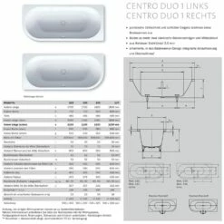 Kaldewei Centro Duo 1 Links 136 Eckbadewanne 180 X 80 Cm, Mit Vollantislip