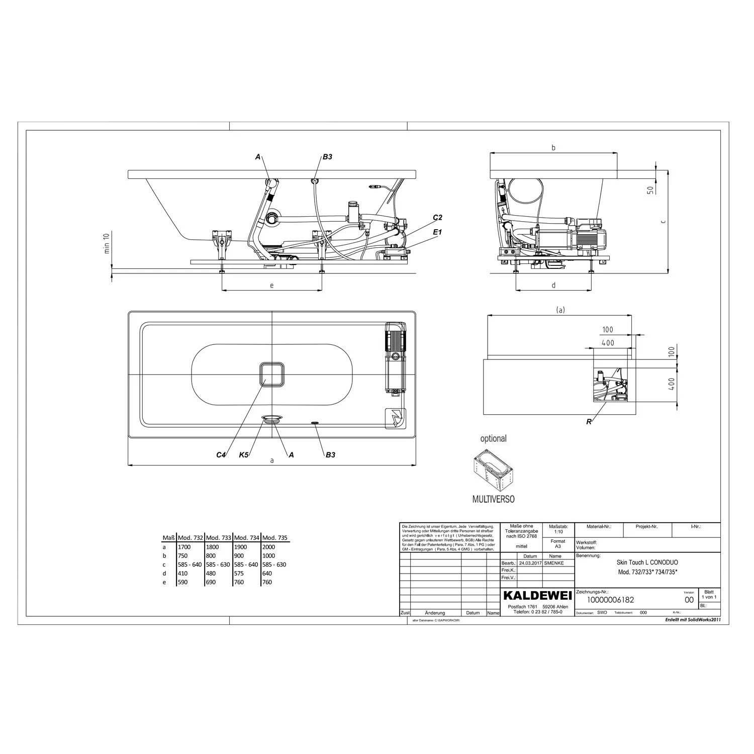 Kaldewei Conoduo 734 Badewanne 190 X 90 Cm Mit SKIN TOUCH Emotion 4 Kaldewei Conoduo 734 Badewanne 190 X 90 Cm Mit SKIN TOUCH Emotion – Bild 2