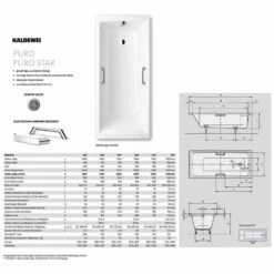 Kaldewei Puro Star 685 Badewanne 160 X 70 Cm Mit Griffbohrung Und Vollantislip
