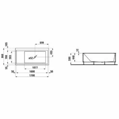 LAUFEN Kartell Rechteckbadewanne 170 X 86 Cm Einbauversion, Ecke Rechts
