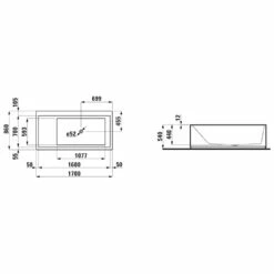 LAUFEN Kartell Rechteckbadewanne 170 X 86 Cm, Freistehend Mit Kopfende Links 11 LAUFEN Kartell Rechteckbadewanne 170 X 86 Cm, Freistehend Mit Kopfende Links -Badezimmer Verkaufs-Shop hersteller laufen kartell badewannen rechteck wanne 223332 662735