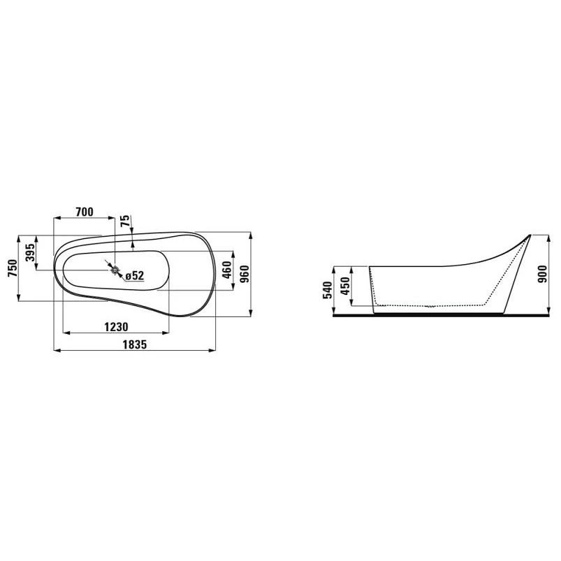 LAUFEN Palomba Collection Freistehende Badewanne 6 LAUFEN Palomba Collection Freistehende Badewanne – Bild 4