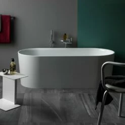 LAUFEN Val Oval-Badewanne Freistehend, Mit Überlaufspalt -Badezimmer Verkaufs-Shop hersteller laufen val badewanne 1190655