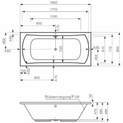 Mauersberger Badewanne Jucunda 190 X 90 Cm