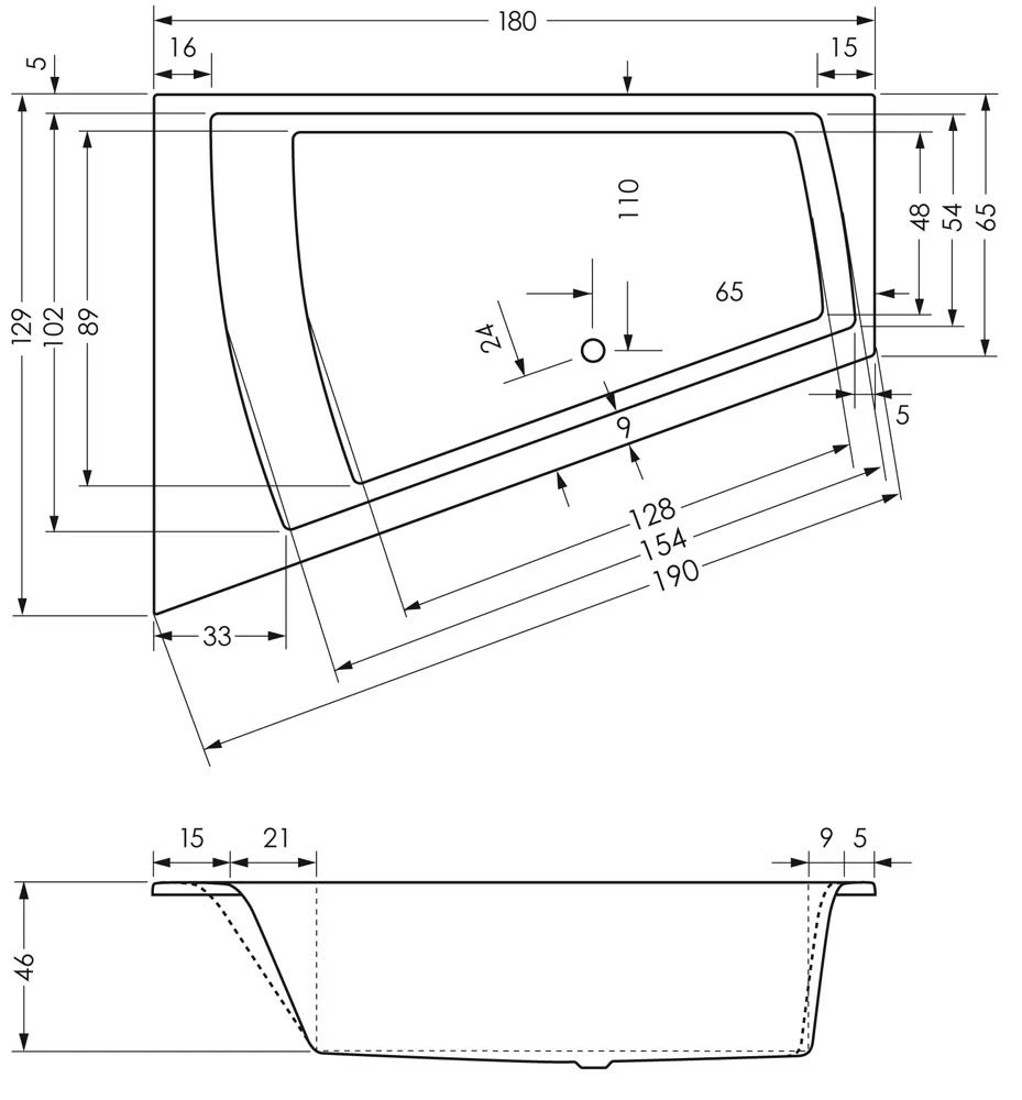 Steinkamp Life Eckbadewanne 180 X 130/65 Cm Ecke Links 4 Steinkamp Life Eckbadewanne 180 X 130/65 Cm Ecke Links – Bild 2