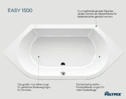Polypex Easy 1500 Eckbadewanne -Badezimmer Verkaufs-Shop hersteller polypex badewannen eckbadewannen easy 1500 2582785
