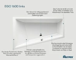 Polypex Ego 1600 Eckbadewanne Links -Badezimmer Verkaufs-Shop hersteller polypex badewannen eckbadewannen ego 1600 2582800