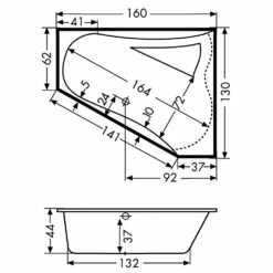 Polypex Luna Eckbadewanne Rechts -Badezimmer Verkaufs-Shop hersteller polypex badewannen eckbadewannen luna rechts 1937185