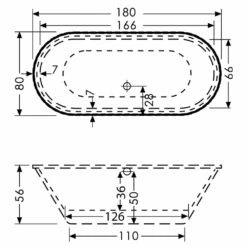 Polypex Solida Freistehende-Badewanne