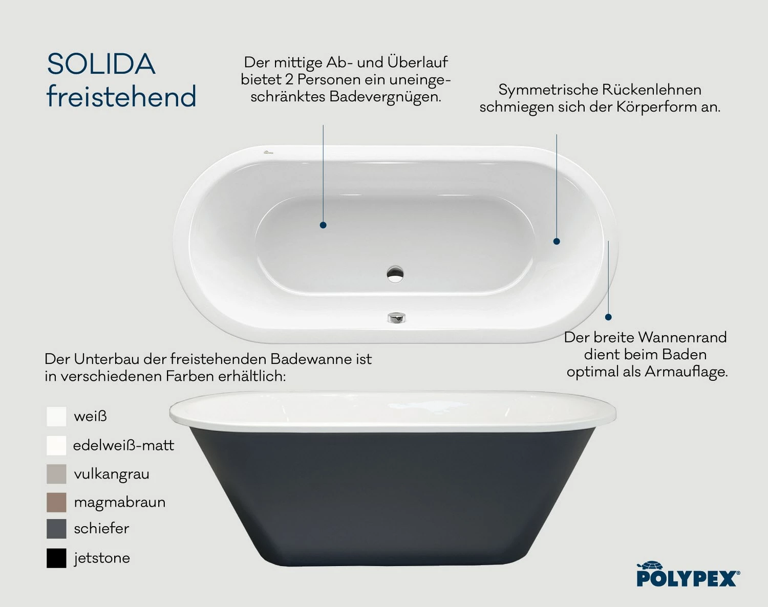 Polypex Solida Freistehende-Badewanne 4 Polypex Solida Freistehende-Badewanne – Bild 2