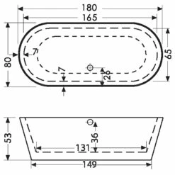 Polypex Vielo Freistehende-Badewanne