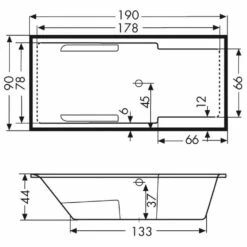 Polypex Cama 1900 Rechts Badewanne -Badezimmer Verkaufs-Shop hersteller polypex badewannen rechteckbadewannen cama 1900 1935991