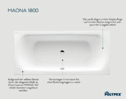 Polypex Maona 1800 Badewanne -Badezimmer Verkaufs-Shop hersteller polypex badewannen rechteckbadewannen maona 1800 2582746