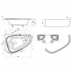 RAVAK LoveStory II Eck-Badewanne, Rechts 9 RAVAK LoveStory II Eck-Badewanne, Rechts -Badezimmer Verkaufs-Shop hersteller ravak badewannen lovestory ii eck 1538991