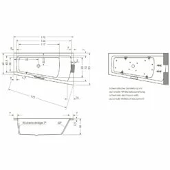 Repabad Livorno Duo 170 Links Eck-Badewanne