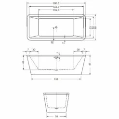 Repabad Livorno F Badewanne Freistehend 180 X 80 Cm -Badezimmer Verkaufs-Shop hersteller repabad badewannen freistehende livorno 180 552802