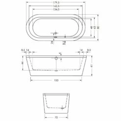 Repabad Livorno Oval F Badewanne Freistehend 180 X 80 Cm -Badezimmer Verkaufs-Shop hersteller repabad badewannen freistehende livorno oval 552797