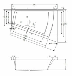 Repabad Genf Duo 180 Links Eck-Badewanne