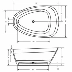 Riho Toledo Freistehende Badewanne 158 X 110 Cm 7 Riho Toledo Freistehende Badewanne 158 X 110 Cm -Badezimmer Verkaufs-Shop hersteller riho badewannen freistehende toledo 158 1393560