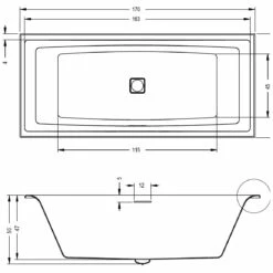 Riho Still Square Rechteck-Badewanne 170 X 75 Cm Inkl. Schürze Links -Badezimmer Verkaufs-Shop hersteller riho badewannen rechteckbadewannen 2653816