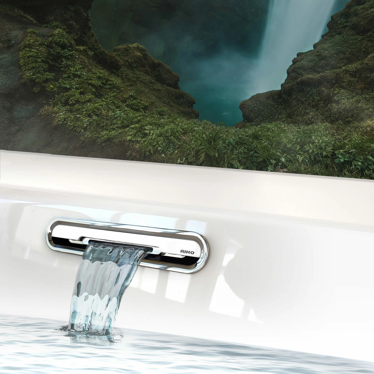 Riho Still Square Rechteck-Badewanne 180 X 80 Cm Mit Riho Fall 4 Riho Still Square Rechteck-Badewanne 180 X 80 Cm Mit Riho Fall – Bild 2