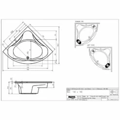 Riho Neo Eck-Badewanne 140 X 140 Cm