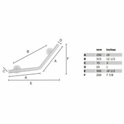 Smedbo Living Wannengriff 50 Cm