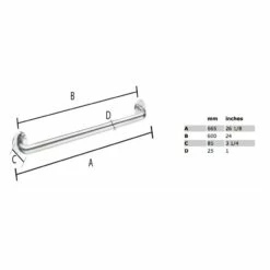 Smedbo Living Wannengriff 60 Cm