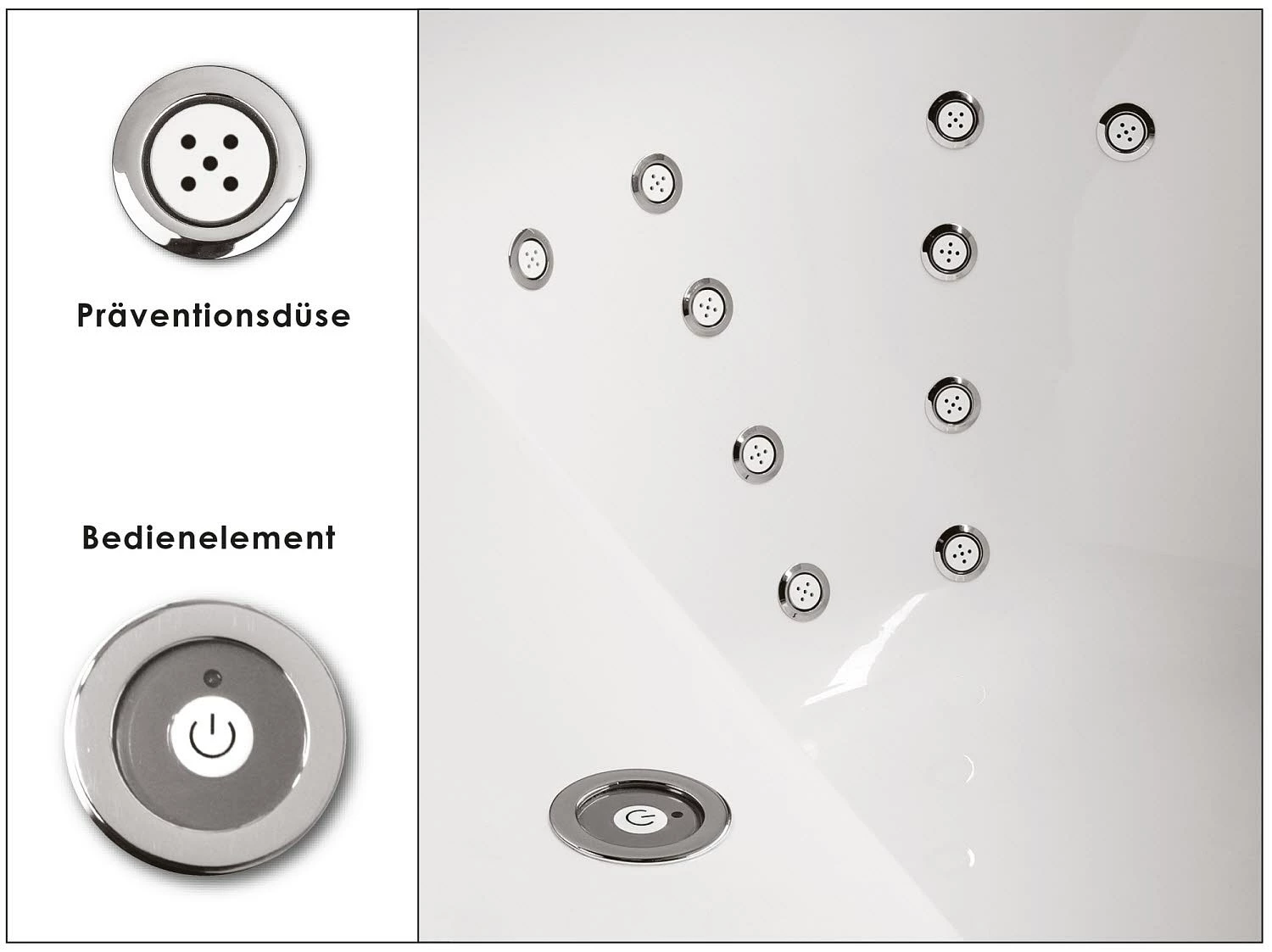 Steinkamp Life Eckbadewanne 170 X 110/65 Cm Mit Aquapunktur, Ecke Rechts 4 Steinkamp Life Eckbadewanne 170 X 110/65 Cm Mit Aquapunktur, Ecke Rechts – Bild 2