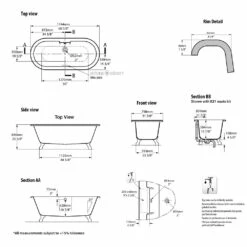 Victoria & Albert Cheshire Freistehende Badewanne, Füße Chrom Poliert -Badezimmer Verkaufs-Shop hersteller victoria albert freistehende badewannen cheshire 2046355