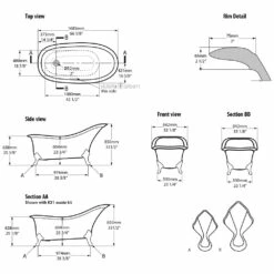 Victoria & Albert Drayton Freistehende Badewanne -Badezimmer Verkaufs-Shop hersteller victoria albert freistehende badewannen drayton 2047342