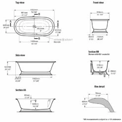 Victoria & Albert Elwick Freistehende Badewanne -Badezimmer Verkaufs-Shop hersteller victoria albert freistehende badewannen elwick 2046439