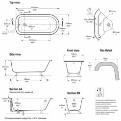 Victoria & Albert Hampshire Freistehende Badewanne -Badezimmer Verkaufs-Shop hersteller victoria albert freistehende badewannen hampshire 919926